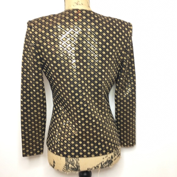 St. John Evening Sequin Embellished Blazer - Picture 6 of 8